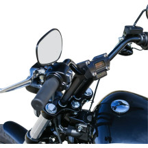 Elevadores de manillar — 20,5 cm (8") de elevación, 3,5" centro a centro, 1" de sujeción, Anodizado negro