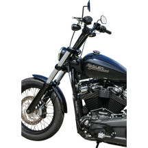 Elevadores de manillar — 20,5 cm (8") de elevación, 3,5" centro a centro, 1" de sujeción, Anodizado negro