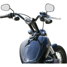 Elevadores de manillar — 20,5 cm (8") de elevación, 3,5" centro a centro, 1" de sujeción, Anodizado negro