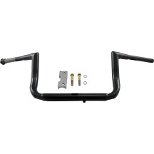 1-1/2" Grande Twin Peaks Touring Handlebar — 1-1/2" clamp, 10" rise, 5-1/4" pullback, 36-1/2" width, Black gloss