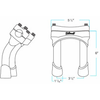 Elevadores de manillar Murdock — 15 cm (6"), 25,4 mm (1"), cromado