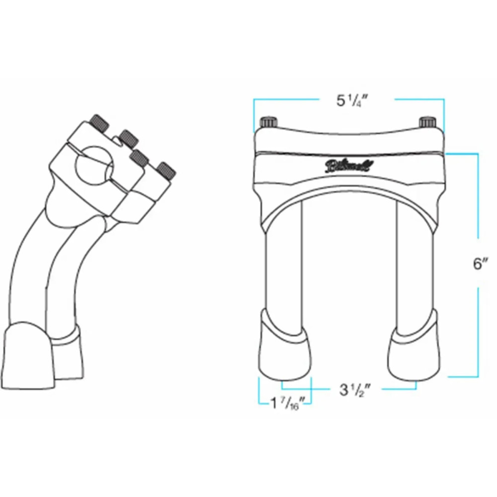 Elevadores de manillar Murdock — 15 cm (6"), 25,4 mm (1"), cromado