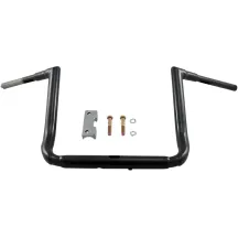 1-1/2" Grande Twin Peaks Touring Handlebar — 1-1/2" clamp, 14" rise, 36-1/2" width, 5-1/4" pullback, Black gloss