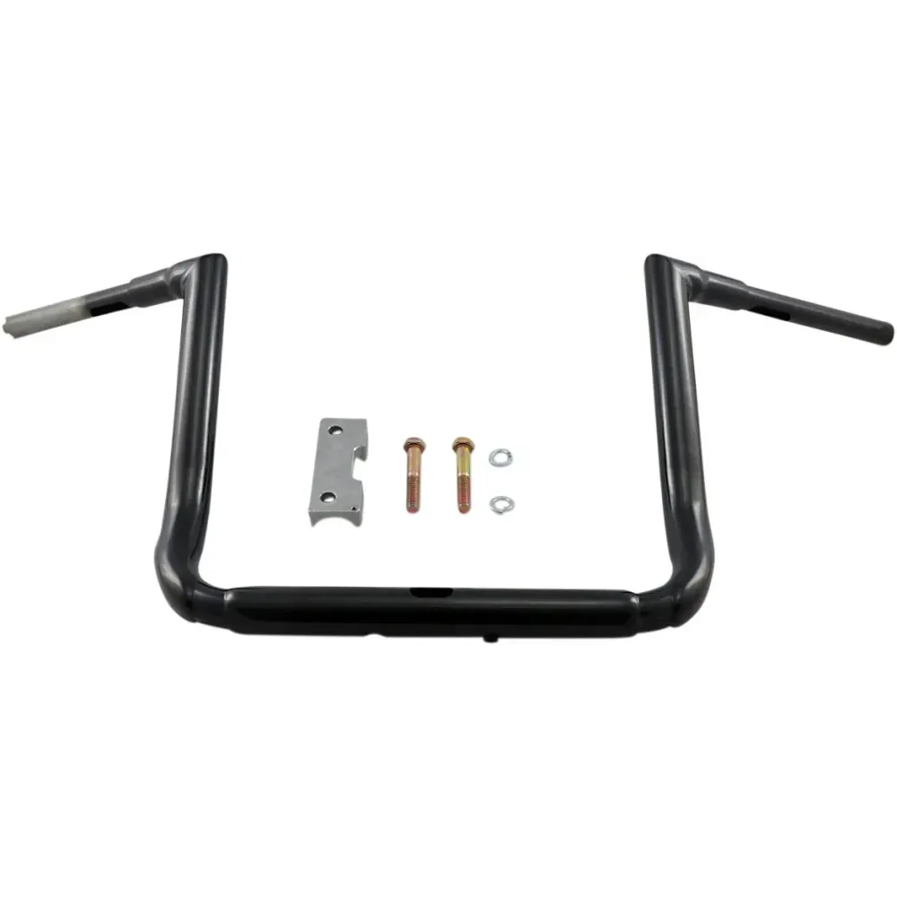 1-1/2" Grande Twin Peaks Touring Handlebar — 1-1/2" clamp, 14" rise, 36-1/2" width, 5-1/4" pullback, Black gloss