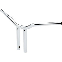 Kage Fighter Welded Straight-Riser Handlebar — Rise 12", Width 30", 1-1/4" diameter, 3-1/2" on-center risers, Chrome