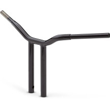 Kage Fighter Welded Straight-Riser Handlebar — 14" rise, 30" width, 3-1/2" riser spacing, Black