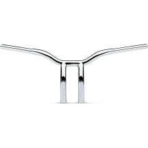 Kage Fighter Welded Bent-Riser Handlebar — 30" width, 10" rise, 3-1/2" riser c-c, 1-1/4" diameter, Chrome