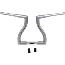 Manillar Thresher — Diámetro 1-1/2", abrazadera 1-1/4", retroceso 4-1/2", ancho 30-1/2", cromado