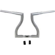 Manillar Thresher — Diámetro 1-1/2", abrazadera 1-1/4", retroceso 4-1/2", ancho 30-1/2", cromado