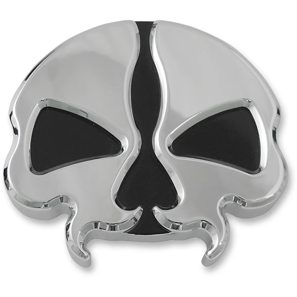 Split Skull Gas Cap — Chrome, vented
