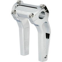 Handlebar Risers — Rise 6.5", Pullback 1.5", Clamp 1", 1/2-13 thread, Chrome