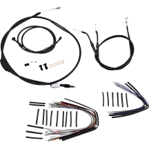 Kit completo de cables y líneas de vinilo negro para Ape Hangers — elevadores 12"