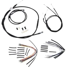 Kit completo de cables/lineas de manillar de vinilo negro para Ape Hangers — 40.5 cm (16"), negro