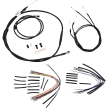 Kit completo de cables/lineas de manillar de vinilo negro para Ape Hangers — 40.5 cm (16"), negro