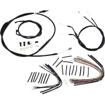 Kit completo de cables y líneas de vinilo negro para Ape Hangers — ajuste para elevadores 35.5 cm (14")