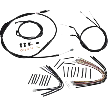 Kit completo de cables y líneas de vinilo negro para Ape Hangers — ajuste para elevadores 35.5 cm (14")