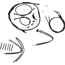 Kit completo de cables/líneas de manillar de vinilo negro para Ape Hangers — 30.5 cm (12"), Ape Hanger