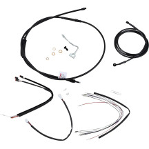 Kit completo de cables/líneas de vinilo negro para Ape Hangers — 18" de altura, sin ABS, negro