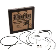 Kit completo de cables y líneas de manillar de vinilo negro para Ape Hangers — 16" manillar, ABS