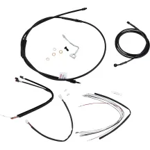 Kit completo de cables y líneas de manillar de vinilo negro para Ape Hangers — 16" manillar, ABS