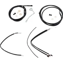 Kit completo de cables/líneas de manillar de vinilo negro para Ape Hangers — manillar 18", Ape Hanger