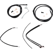 Kit completo de cables/líneas de manillar de vinilo negro para Ape Hangers — manillar 18", Ape Hanger