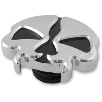 Split Skull Gas Cap — Non-vented, Chrome