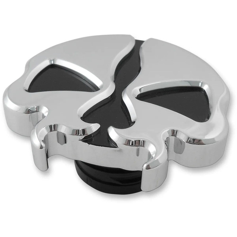Split Skull Gas Cap — Non-vented, Chrome
