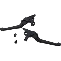 Anthem Adjustable Lever Set for Harley Models — Hydraulic & mechanical actuation, Black