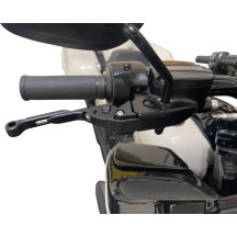 Anthem Pro Adjustable Lever Set for Harley Models — Short folding, brake & clutch, Black Polished