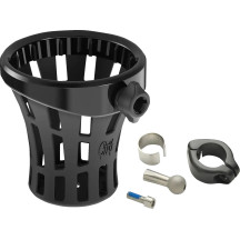 Gen 2 Drink Holder — fits 22 mm (7/8") & 25.4 mm (1") handlebars, holds up to 9" height, 3 lb, 4-1/8" ring width