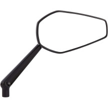 Espejo Mini Stocker Forjado — 69,85 mm alto, 114,3 mm ancho, montaje roscado, derecho, negro anodizado
