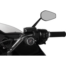 Espejo Mini Stocker Forjado — 69,85 mm alto, 114,3 mm ancho, montaje roscado, derecho, negro anodizado