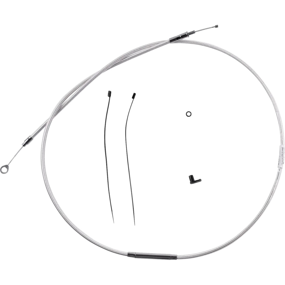 Redesigned Braided Sterling Chromite II® Clutch Cable — 70-11/16 in overall, 3-1/2 in travel, 25-7/16 in adjuster