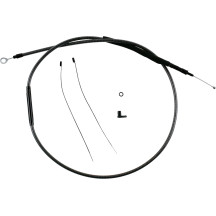 Cable de embrague KARBONFIBR pulido rediseñado — 174,5 cm (68-11/16") longitud, ajustador 83,5 cm (32-15/16"), plateado pulido