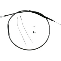 Cable de embrague KARBONFIBR pulido rediseñado — 174,5 cm (68-11/16") longitud, ajustador 83,5 cm (32-15/16"), plateado pulido