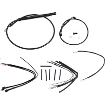 Juego completo de cables/líneas de vinilo para manillares Ape Hangers — elevadores 12", Ape Hanger, ABS, negro