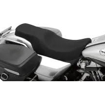 Predator 2-Up Seat — 30-1/2" overall length, fits Drag and most Harley-Davidson sissy bars, Black
