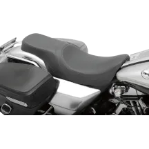 Asiento 2-Up Predator — 30-1/2" longitud total, compatible con sissy bars Drag y la mayoría de Harley-Davidson, Negro