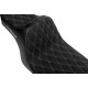 Asiento High Noon — Negro/Plata, compat. con modelos '97-'07 FLT/FLHT/FLTR, 78.74 cm L