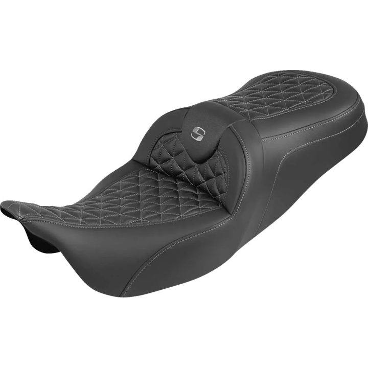 RoadSofa™ Tri Gripper Asiento — 78,74 cm largo total, 39,5 cm asiento conductor, Negro/Gris
