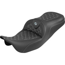 Asiento RoadSofa™ Tri Gripper — Negro, 78.74 cm longitud total, 39.5 cm longitud conductor, 13.97 cm soporte lumbar
