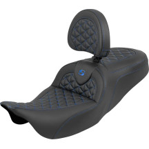 RoadSofa™ Tri Gripper Seat — 31 in, 15.5 in, Black, Blue