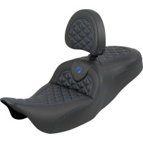 RoadSofa™ Tri Gripper Seat — 31 in, 15.5 in, Black, Blue