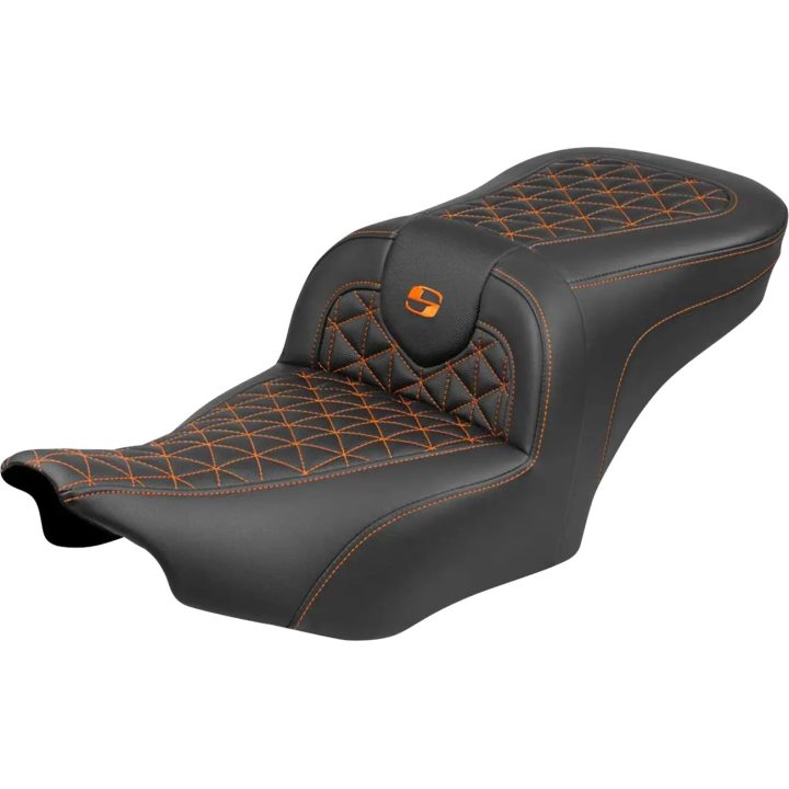 Roadsofa™ Standard Reach Seat — Standard fit, 2-up, Black, Orange