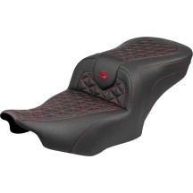 Roadsofa™ Standard Reach Seat — Standard tank fit, Black, Red