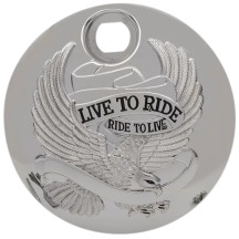 Live to Ride Fuel Console Door — Chrome