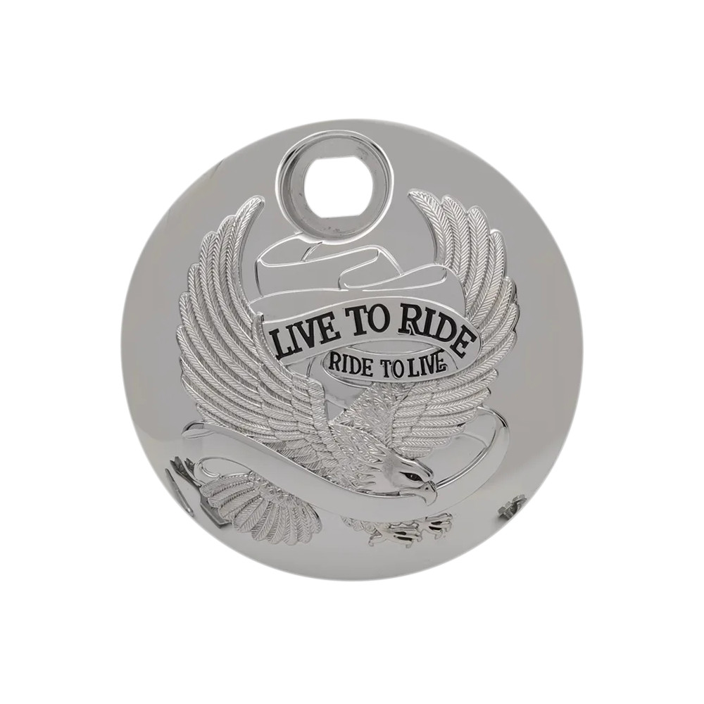 Live to Ride Fuel Console Door — Chrome