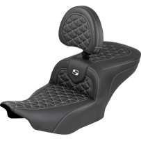 Roadsofa™ Standard Reach Seat — Standard tank fit, 2-up, Black