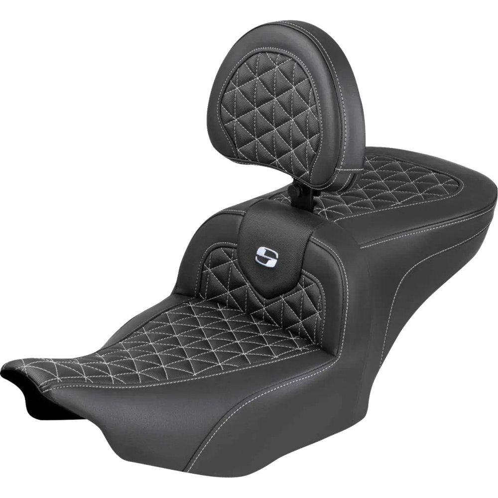 Roadsofa™ Standard Reach Seat — Standard tank fit, 2-up, Black